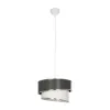 GLOBOSTAR® SONIA 203-0116 Μοντέρνο Κρεμαστό Φωτιστικό Οροφής με Ντουί 1 x E27 AC 220-240V IP20 - Γκρι & Λευκό - Μ30 x Π30 x Υ24cm