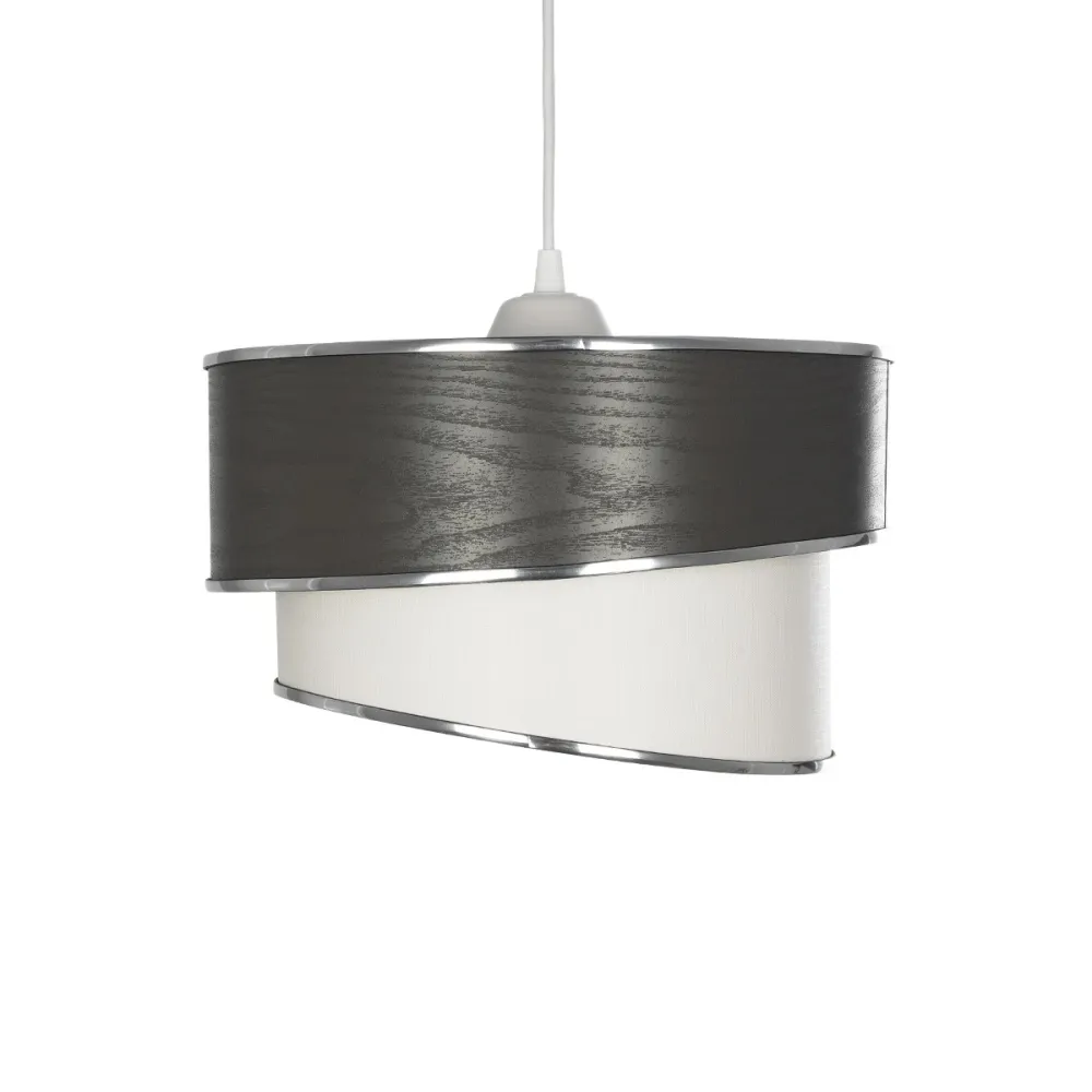 GLOBOSTAR® SONIA 203-0116 Μοντέρνο Κρεμαστό Φωτιστικό Οροφής με Ντουί 1 x E27 AC 220-240V IP20 - Γκρι & Λευκό - Μ30 x Π30 x Υ24cm