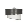 GLOBOSTAR® SONIA 203-0116 Μοντέρνο Κρεμαστό Φωτιστικό Οροφής με Ντουί 1 x E27 AC 220-240V IP20 - Γκρι & Λευκό - Μ30 x Π30 x Υ24cm