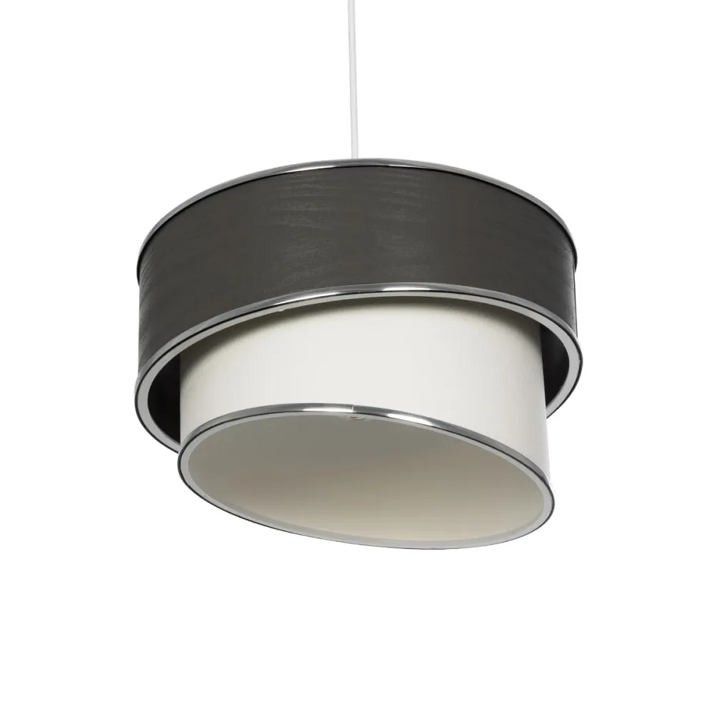GLOBOSTAR® SONIA 203-0116 Μοντέρνο Κρεμαστό Φωτιστικό Οροφής με Ντουί 1 x E27 AC 220-240V IP20 - Γκρι & Λευκό - Μ30 x Π30 x Υ24cm