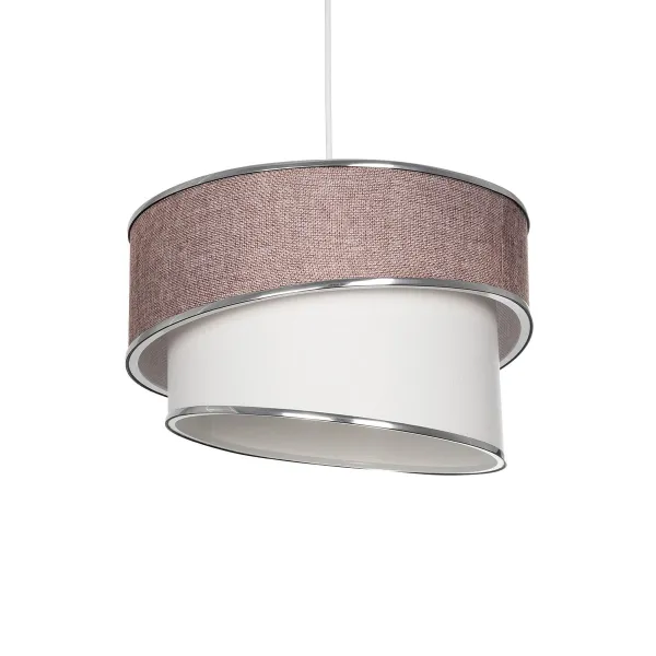 GLOBOSTAR® SONIA 203-0122 Μοντέρνο Κρεμαστό Φωτιστικό Οροφής με Ντουί 1 x E27 AC 220-240V IP20 - Ροζ & Λευκό - Μ30 x Π30 x Υ24cm