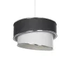 GLOBOSTAR® SONIA 203-0123 Μοντέρνο Κρεμαστό Φωτιστικό Οροφής με Ντουί 1 x E27 AC 220-240V IP20 - Γκρι & Λευκό - Μ30 x Π30 x Υ24cm