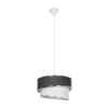 GLOBOSTAR® SONIA 203-0123 Μοντέρνο Κρεμαστό Φωτιστικό Οροφής με Ντουί 1 x E27 AC 220-240V IP20 - Γκρι & Λευκό - Μ30 x Π30 x Υ24cm