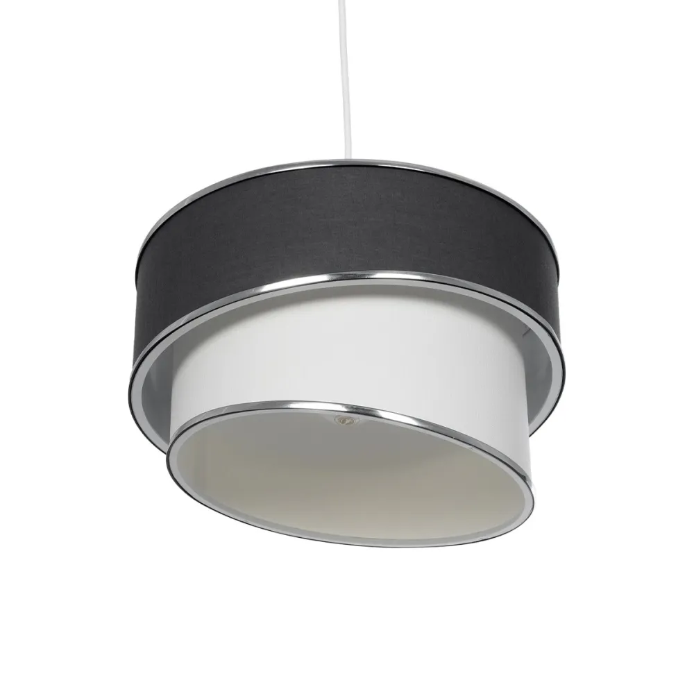 GLOBOSTAR® SONIA 203-0123 Μοντέρνο Κρεμαστό Φωτιστικό Οροφής με Ντουί 1 x E27 AC 220-240V IP20 - Γκρι & Λευκό - Μ30 x Π30 x Υ24cm