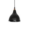 GLOBOSTAR® RADE 203-0124 Μοντέρνο Κρεμαστό Φωτιστικό Οροφής με Ντουί 1 x E27 AC 220-240V IP20 - Μαύρο & Χάλκινο - Μ18.5 x Π18.5 x Υ23cm