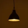 GLOBOSTAR® RADE 203-0124 Μοντέρνο Κρεμαστό Φωτιστικό Οροφής με Ντουί 1 x E27 AC 220-240V IP20 - Μαύρο & Χάλκινο - Μ18.5 x Π18.5 x Υ23cm