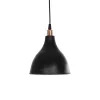 GLOBOSTAR® RADE 203-0124 Μοντέρνο Κρεμαστό Φωτιστικό Οροφής με Ντουί 1 x E27 AC 220-240V IP20 - Μαύρο & Χάλκινο - Μ18.5 x Π18.5 x Υ23cm