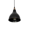GLOBOSTAR® RADE 203-0124 Μοντέρνο Κρεμαστό Φωτιστικό Οροφής με Ντουί 1 x E27 AC 220-240V IP20 - Μαύρο & Χάλκινο - Μ18.5 x Π18.5 x Υ23cm