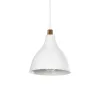 GLOBOSTAR® RADE 203-0125 Μοντέρνο Κρεμαστό Φωτιστικό Οροφής με Ντουί 1 x E27 AC 220-240V IP20 - Λευκό & Χρυσό - Μ18.5 x Π18.5 x Υ23cm