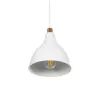 GLOBOSTAR® RADE 203-0125 Μοντέρνο Κρεμαστό Φωτιστικό Οροφής με Ντουί 1 x E27 AC 220-240V IP20 - Λευκό & Χρυσό - Μ18.5 x Π18.5 x Υ23cm