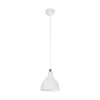 GLOBOSTAR® RADE 203-0126 Μοντέρνο Κρεμαστό Φωτιστικό Οροφής με Ντουί 1 x E27 AC 220-240V IP20 - Λευκό & Ασημί - Μ18.5 x Π18.5 x Υ23cm