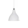 GLOBOSTAR® RADE 203-0126 Μοντέρνο Κρεμαστό Φωτιστικό Οροφής με Ντουί 1 x E27 AC 220-240V IP20 - Λευκό & Ασημί - Μ18.5 x Π18.5 x Υ23cm