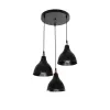 GLOBOSTAR® RADE 203-0127 Μοντέρνο Κρεμαστό Φωτιστικό Οροφής με Ντουί 3 x E27 AC 220-240V IP20 - Μαύρο & Χάλκινο - Μ40 x Π40 x Υ40cm