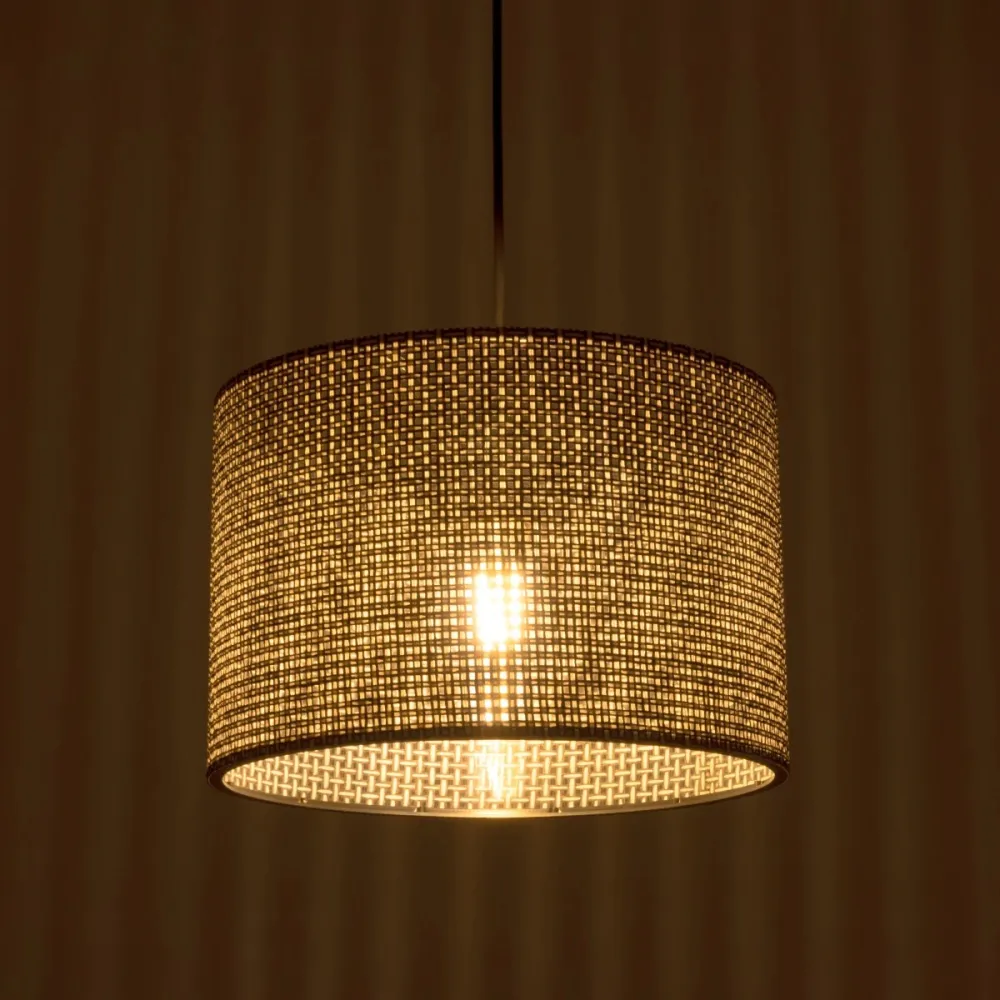 GLOBOSTAR® CLAIRIE 203-0135 Μοντέρνο Κρεμαστό Φωτιστικό Οροφής με Ντουί 1 x E27 AC 220-240V IP20 - Καφέ - Μ30 x Π30 x Υ22cm