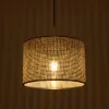 GLOBOSTAR® CLAIRIE 203-0136 Μοντέρνο Κρεμαστό Φωτιστικό Οροφής με Ντουί 1 x E27 AC 220-240V IP20 - Μαύρο & Λευκό - Μ30 x Π30 x Υ22cm