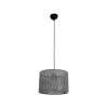 GLOBOSTAR® CLAIRIE 203-0136 Μοντέρνο Κρεμαστό Φωτιστικό Οροφής με Ντουί 1 x E27 AC 220-240V IP20 - Μαύρο & Λευκό - Μ30 x Π30 x Υ22cm