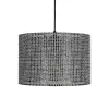 GLOBOSTAR® CLAIRIE 203-0136 Μοντέρνο Κρεμαστό Φωτιστικό Οροφής με Ντουί 1 x E27 AC 220-240V IP20 - Μαύρο & Λευκό - Μ30 x Π30 x Υ22cm