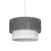 GLOBOSTAR® SISSIE 203-0139 Μοντέρνο Κρεμαστό Φωτιστικό Οροφής με Ντουί 1 x E27 AC 220-240V IP20 - Μαύρο & Λευκό - Μ30 x Π30 x Υ23cm