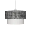 GLOBOSTAR® SISSIE 203-0139 Μοντέρνο Κρεμαστό Φωτιστικό Οροφής με Ντουί 1 x E27 AC 220-240V IP20 - Μαύρο & Λευκό - Μ30 x Π30 x Υ23cm