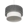 GLOBOSTAR® SISSIE 203-0139 Μοντέρνο Κρεμαστό Φωτιστικό Οροφής με Ντουί 1 x E27 AC 220-240V IP20 - Μαύρο & Λευκό - Μ30 x Π30 x Υ23cm