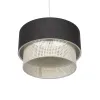 GLOBOSTAR® SISSIE 203-0140 Μοντέρνο Κρεμαστό Φωτιστικό Οροφής με Ντουί 1 x E27 AC 220-240V IP20 - Μαύρο & Μπεζ - Μ30 x Π30 x Υ23cm