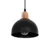 GLOBOSTAR® ΗUT 203-0145 Μοντέρνο Κρεμαστό Φωτιστικό Οροφής με Ντουί 1 x E27 AC 220-240V IP20 - Μάυρο & Χάλκινο - Μ18 x Π18 x Υ18cm