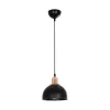 GLOBOSTAR® ΗUT 203-0145 Μοντέρνο Κρεμαστό Φωτιστικό Οροφής με Ντουί 1 x E27 AC 220-240V IP20 - Μάυρο & Χάλκινο - Μ18 x Π18 x Υ18cm