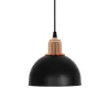 GLOBOSTAR® ΗUT 203-0145 Μοντέρνο Κρεμαστό Φωτιστικό Οροφής με Ντουί 1 x E27 AC 220-240V IP20 - Μάυρο & Χάλκινο - Μ18 x Π18 x Υ18cm