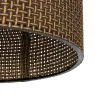 GLOBOSTAR® CILIO 203-0151 Μοντέρνο Φωτιστικό Οροφής με Ντουί 1 x E27 AC 220-240V IP20 - Καφέ - Μ30 x Π30 x Υ22cm