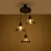 GLOBOSTAR® TRIANGLE 203-0160 Μοντέρνο Κρεμαστό Φωτιστικό Οροφής με Ντουί 3 x E27 AC 220-240V IP20 - Μάυρο - Μ67 x Π67 x Υ50cm
