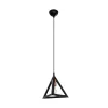 GLOBOSTAR® TRIANGLE 203-0161 Μοντέρνο Κρεμαστό Φωτιστικό Οροφής με Ντουί 1 x E27 AC 220-240V IP20 - Μάυρο & Χάλκινο - Μ24 x Π24 x Υ22cm