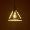 GLOBOSTAR® TRIANGLE 203-0163 Μοντέρνο Κρεμαστό Φωτιστικό Οροφής με Ντουί 1 x E27 AC 220-240V IP20 - Λευκό - Μ24 x Π24 x Υ22cm