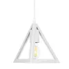GLOBOSTAR® TRIANGLE 203-0163 Μοντέρνο Κρεμαστό Φωτιστικό Οροφής με Ντουί 1 x E27 AC 220-240V IP20 - Λευκό - Μ24 x Π24 x Υ22cm