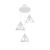 GLOBOSTAR® TRIANGLE 203-0164 Μοντέρνο Κρεμαστό Φωτιστικό Οροφής με Ντουί 3 x E27 AC 220-240V IP20 - Λευκό - Μ67 x Π67 x Υ50cm