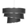 GLOBOSTAR® SIERA 203-0167 Μοντέρνο Κρεμαστό Φωτιστικό Οροφής με Ντουί 1 x E27 AC 220-240V IP20 - Γκρι & Ασημί - Μ38 x Π38 x Υ26cm