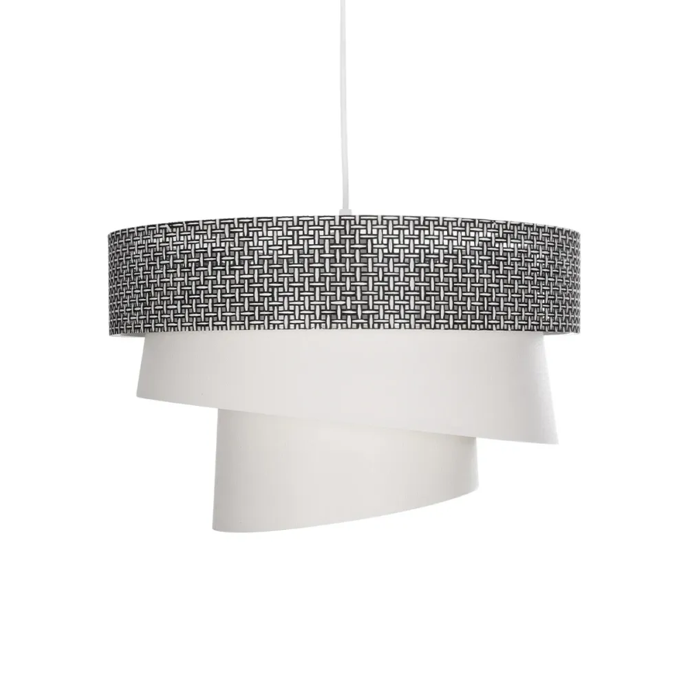 GLOBOSTAR® SIERA 203-0170 Μοντέρνο Κρεμαστό Φωτιστικό Οροφής με Ντουί 1 x E27 AC 220-240V IP20 - Μαύρο & Λευκό - Μ38 x Π38 x Υ26cm
