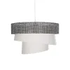 GLOBOSTAR® SIERA 203-0170 Μοντέρνο Κρεμαστό Φωτιστικό Οροφής με Ντουί 1 x E27 AC 220-240V IP20 - Μαύρο & Λευκό - Μ38 x Π38 x Υ26cm
