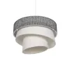 GLOBOSTAR® SIERA 203-0170 Μοντέρνο Κρεμαστό Φωτιστικό Οροφής με Ντουί 1 x E27 AC 220-240V IP20 - Μαύρο & Λευκό - Μ38 x Π38 x Υ26cm