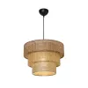GLOBOSTAR® LEVEL 203-0171 Μοντέρνο Κρεμαστό Φωτιστικό Οροφής με Ντουί 1 x E27 AC 220-240V IP20 - Καφέ - Μ39 x Π39 x Υ30cm