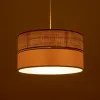GLOBOSTAR® LIVA 203-0173 Μοντέρνο Κρεμαστό Φωτιστικό Οροφής με Ντουί 1 x E27 AC 220-240V IP20 - Καφέ & Μπεζ - Μ38 x Π38 x Υ20cm