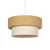 GLOBOSTAR® LIVA 203-0174 Μοντέρνο Κρεμαστό Φωτιστικό Οροφής με Ντουί 1 x E27 AC 220-240V IP20 - Μπεζ - Μ38 x Π38 x Υ30cm