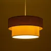 GLOBOSTAR® LIVA 203-0174 Μοντέρνο Κρεμαστό Φωτιστικό Οροφής με Ντουί 1 x E27 AC 220-240V IP20 - Μπεζ - Μ38 x Π38 x Υ30cm