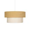GLOBOSTAR® LIVA 203-0174 Μοντέρνο Κρεμαστό Φωτιστικό Οροφής με Ντουί 1 x E27 AC 220-240V IP20 - Μπεζ - Μ38 x Π38 x Υ30cm