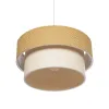 GLOBOSTAR® LIVA 203-0174 Μοντέρνο Κρεμαστό Φωτιστικό Οροφής με Ντουί 1 x E27 AC 220-240V IP20 - Μπεζ - Μ38 x Π38 x Υ30cm
