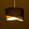 GLOBOSTAR® LILI 203-0176 Μοντέρνο Κρεμαστό Φωτιστικό Οροφής με Ντουί 1 x E27 AC 220-240V IP20 - Μαύρο & Λευκό - Μ30 x Π30 x Υ22cm