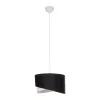 GLOBOSTAR® LILI 203-0176 Μοντέρνο Κρεμαστό Φωτιστικό Οροφής με Ντουί 1 x E27 AC 220-240V IP20 - Μαύρο & Λευκό - Μ30 x Π30 x Υ22cm