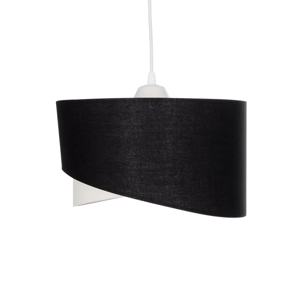 GLOBOSTAR® LILI 203-0176 Μοντέρνο Κρεμαστό Φωτιστικό Οροφής με Ντουί 1 x E27 AC 220-240V IP20 - Μαύρο & Λευκό - Μ30 x Π30 x Υ22cm