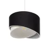 GLOBOSTAR® LILI 203-0176 Μοντέρνο Κρεμαστό Φωτιστικό Οροφής με Ντουί 1 x E27 AC 220-240V IP20 - Μαύρο & Λευκό - Μ30 x Π30 x Υ22cm