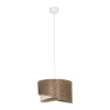 GLOBOSTAR® LILI 203-0177 Μοντέρνο Κρεμαστό Φωτιστικό Οροφής με Ντουί 1 x E27 AC 220-240V IP20 - Καφέ & Μπεζ - Μ30 x Π30 x Υ22cm