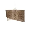 GLOBOSTAR® LILI 203-0177 Μοντέρνο Κρεμαστό Φωτιστικό Οροφής με Ντουί 1 x E27 AC 220-240V IP20 - Καφέ & Μπεζ - Μ30 x Π30 x Υ22cm